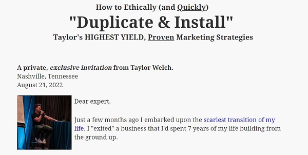 Taylor Welch - Wealthy Consultant August Event & Resources