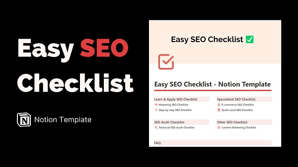 Easy SEO Checklist - Notion Template